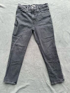 Madewell Washed Charcoal Straight Jeans